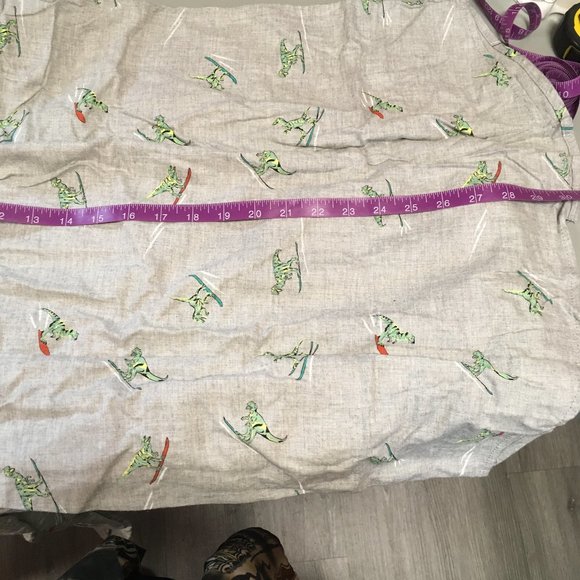 Boy’s Cat & Jack Gray Skiing Dinosaur Long Sleeve Button Down Shirt XXLH (18) - Picture 8 of 8